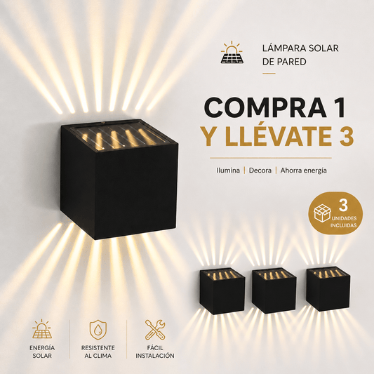 Lampada Solar de Pared Decorativa - Compre 1 y leve 3 - Minha loja