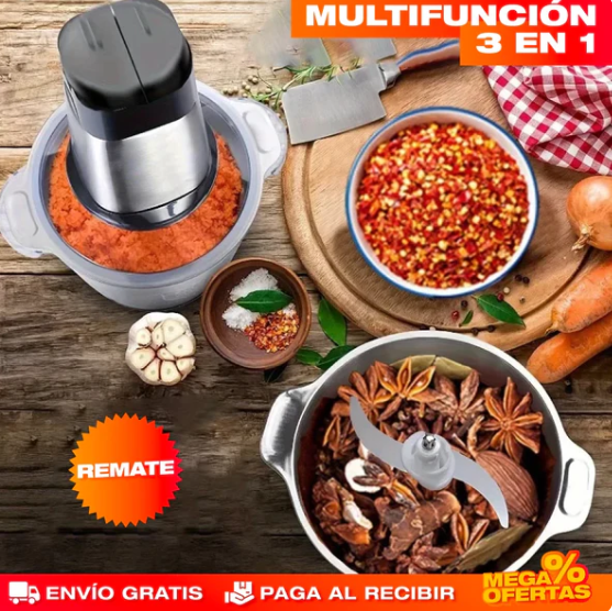 MOLINO PICADOR ELÉCTRICO ACERO INOXIDABLE 🔥2 LITROS🔥 (TAMAÑO GRANDE) - Minha loja